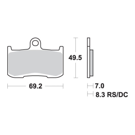SBS PROMOCJA KLOCKI HAMULCOWE KH347 RACING DUAL CARBON KOLOR CZARNY PASUJE DO: KAWASAKI Z800/100