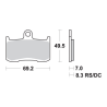 SBS PROMOCJA KLOCKI HAMULCOWE KH347 RACING DUAL CARBON KOLOR CZARNY PASUJE DO: KAWASAKI Z800/100