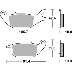 SBS KLOCKI HAMULCOWE KH343 STREET CERAMIC KOLOR CZARNY PASUJE DO:HONDA CBR125/150