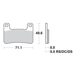 SBS KLOCKI HAMULCOWE KH379 STREET EXCEL SINTER KOLOR ZŁOTY PASUJE DO: SUZUKI GSX-R 600/750/100/1300 PRZÓD