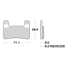 SBS KLOCKI HAMULCOWE KH379 STREET EXCEL SINTER KOLOR ZŁOTY PASUJE DO: SUZUKI GSX-R 600/750/100/1300 PRZÓD