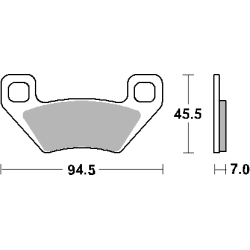 SBS KLOCKI HAMULCOWE KH395 OFF-ROAD SINTER KOLOR ZŁOTY PASUJE DO: ARCTIC CAT