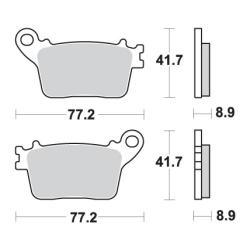 SBS KLOCKI HAMULCOWE KH436 STREET EXCEL/RACING SINTER KOLOR ZŁOTY PASUJE DO: HONDA CBR600/1000