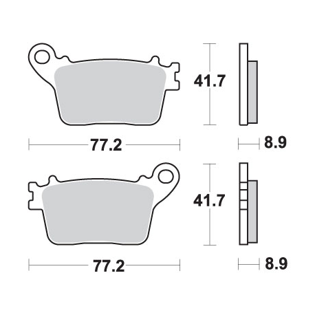 SBS KLOCKI HAMULCOWE KH436 STREET EXCEL/RACING SINTER KOLOR ZŁOTY PASUJE DO: HONDA CBR600/1000