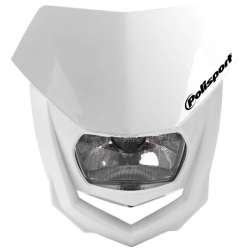 POLISPORT LAMPA PRZEDNIA MODEL HALO (ŻARÓWKA HALOGENOWA) KOLOR BIAŁY
