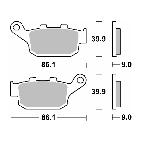 SBS KLOCKI HAMULCOWE KH496 STREET CERAMIC KOLOR CZARNY PASUJE DO: HONDA CBR250/300/650