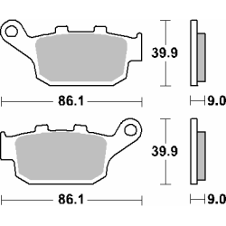 SBS KLOCKI HAMULCOWE KH496 STREET EXCEL/RACING SINTER KOLOR ZŁOTY PASUJE DO: HONDA CBR250/300/650