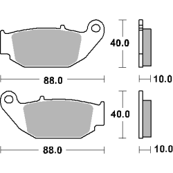 SBS PROMOCJA KLOCKI HAMULCOWE KH629 STREET CERAMIC KOLOR CZARNY PASUJE DO: HONDA CBR125 '11-