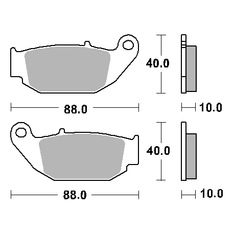SBS PROMOCJA KLOCKI HAMULCOWE KH629 STREET CERAMIC KOLOR CZARNY PASUJE DO: HONDA CBR125 '11-