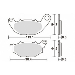 SBS KLOCKI HAMULCOWE KH663 PASUJE DO: YAMAHA YZF-R25 '15-'17