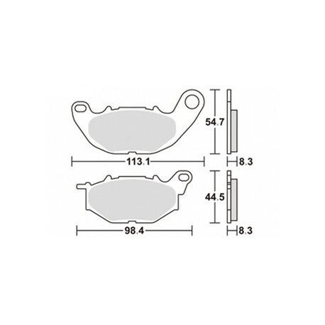 SBS KLOCKI HAMULCOWE KH663 PASUJE DO: YAMAHA YZF-R25 '15-'17