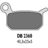 DELTA BRAKING KLOCKI HAMULCOWE KH325 KTM 50/60 TYŁ - ZASTĘPUJĄ DB2360MX-N