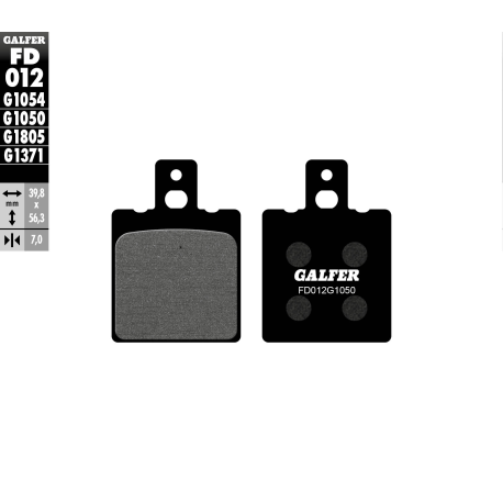 GALFER KLOCKI HAMULCOWE KH47 PÓŁMETALICZNE