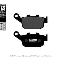 GALFER KLOCKI HAMULCOWE KH140 TYŁ PÓŁMETALICZNE HONDA CB/CBR/CTX/NTV/XL600