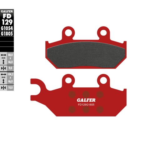 GALFER KLOCKI HAMULCOWE KH172 CZERWONE