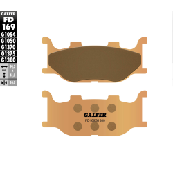 GALFER KLOCKI HAMULCOWE KH199 SPIEK METALICZNY (ZŁOTE) PRZÓD