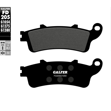 GALFER KLOCKI HAMULCOWE KH261 / KH281 PÓŁMETALICZNE PRZÓD HONDA CBR 1100/VFR 800/XL 1000V/VTX 1300/GL 1800/X11