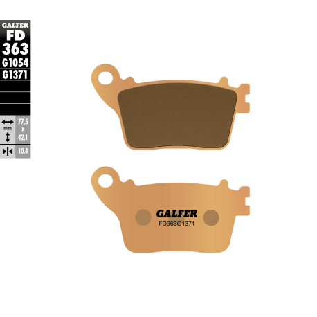 GALFER KLOCKI HAMULCOWE KH436 SPIEK METALICZNY (ZŁOTE) STREET TYŁ HONDA/KAWASAKI/SUZUKI/YAMAHA