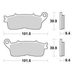 GALFER KLOCKI HAMULCOWE KH636 YAMAHA VFR 1200 '12-'18 SPIEK METALICZNY (ZŁOTE) TYŁ