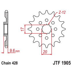 JT ZĘBATKA PRZEDNIA 2084 13 KTM SX 85 18-20