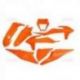 UFO, sada plastů, KTM EXC/EXC-F '20-23, oranžová barva (KT527E127)