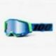 100%, MX brýle Racecraft 2 Goggle FREMONT - modré zrcadlové sklo, barva modrá/zelená