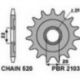 PBR, přední řetězové kolečko, 2103 13 Yamaha YZF 250 '01-'17, WRF 250 '01-'17 (JTF1590.13) (řetěz 520) (210313JT)