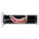 Harri's, gripy 01684/F-PE Paprika (120 mm/22 mm) s otvorem, barva černá/červená