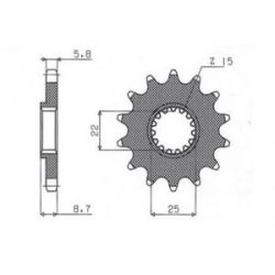 JR, přední řetězové kolečko 1248 14 (190114JT) KTM SX/EXC '86-'19