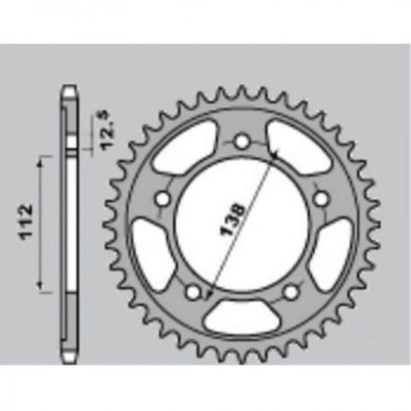 JR, rozeta 4357 44 Honda CBR 600 F4 '99-'00 (130444JT)