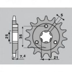 JR, přední řetězové kolečko 437 14 Suzuki DR 600/650 (JTF437.14)