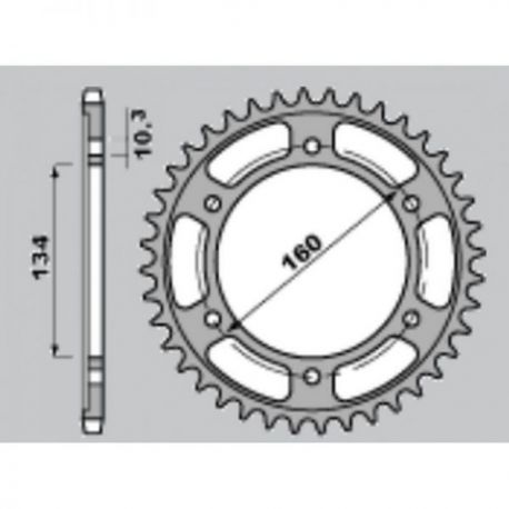 JR, rozeta 4405 45 Honda CBR 600 F '01-'06 (JTR1307.45)