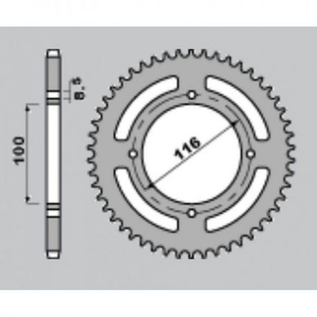 JR, rozeta 467 54 Kawasaki KX 80/85 '86-'18 (JTR461.54) (řetěz 420)