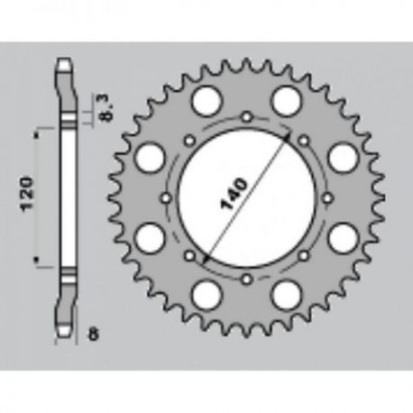 JR, rozeta 506 43 Kawasaki KLR 600 '84-'90