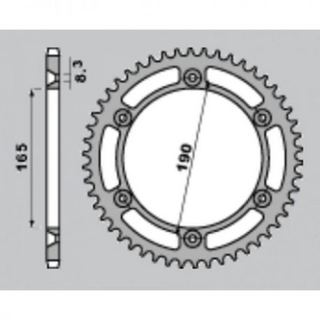 JR, rozeta 896 52 (89652JT) KTM '81-'89 (JTR896.52)