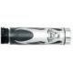 Harri's, gripy 02601-AG Plameny, chrom koncovka (130 mm/25 mm) bez otvoru, barva šedá/černá