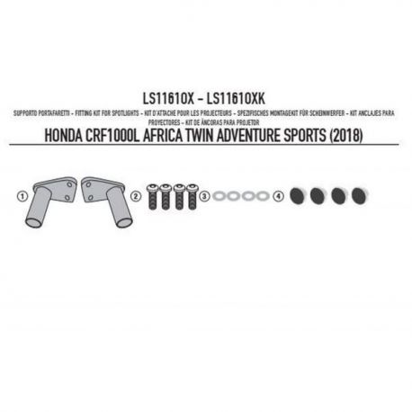 Kappa, držáky přídavných světel KS310 I KS322 Honda CRF1000L AFRICA TWIN ADVENTURE SPORTS (18)