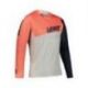 Leatt, cyklo dres MTB Gravity 4.0 Jersey Coral, barva oranžová/granatová/bílá, velikost M