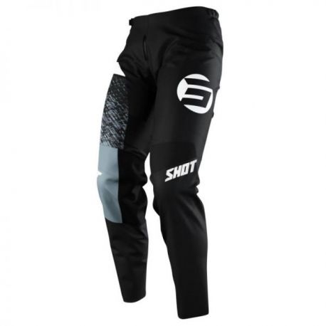 Shot Racing, MX kalhoty Moto Devo Roll Black, černá barva, velikost 40