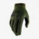 100%,rukavice Cross/Enduro, model Ridecamp GLOVES FATIGUE, zelená barva (military), velikost S