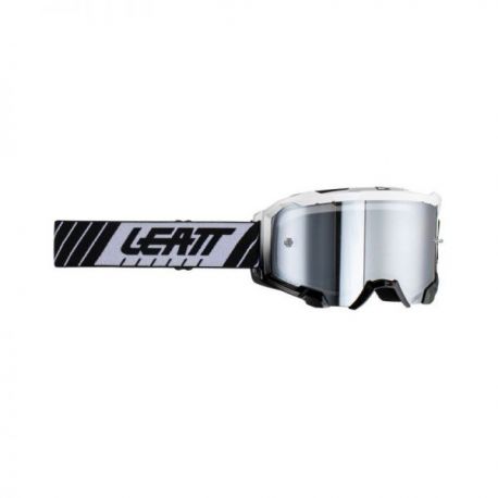 Leatt (kolekce 2023), MX brýle VELOCITY 4.5 IRIZ GOGGLE WHITE SILVER 50% -, barva černá/bílá, zrcadlové sklo stříbrné