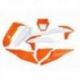 UFO, sada plastů, KTM EXC 125 '20-'21, EXC/EXCF(EXC-F) 150/250/300/350/450/500 '20-2023, s přední maskou,barva OEM 2023