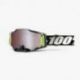 100%, brýle Armega RACR - HiPER SILVER MIRROR LENS, barva černá/bílá, stříbrné zrcadlové sklo