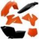 Polisport, sada plastů, KTM SX 125/250/400 '00, s přední tabulkou, (8660300001), barva oranžová/černá
