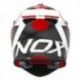Nox, Cross přilba N633 Fusion, barva bílá/červená, velikost XXL