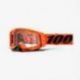 100%,brýle Racecraft 2 NEON ORANGE - CLEAR LENS