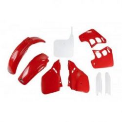 UFO, kompletní sada plastů, Honda CR 250 '88-'89, OEM barvy, (červená/bílá) (HO092E99