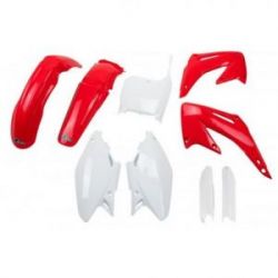UFO, kompletní sada plastů, Honda CR 125/250 '02-'03, OEM barvy, (červená/bílá)