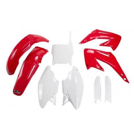UFO, kompletní sada plastů, Honda CR 125/250 '04-'07, OEM barvy, (červená/bílá)