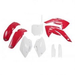 UFO, kompletní sada plastů, Honda CRF 150 '07-'17, OEM barvy, (červená/bílá) (HO111E9